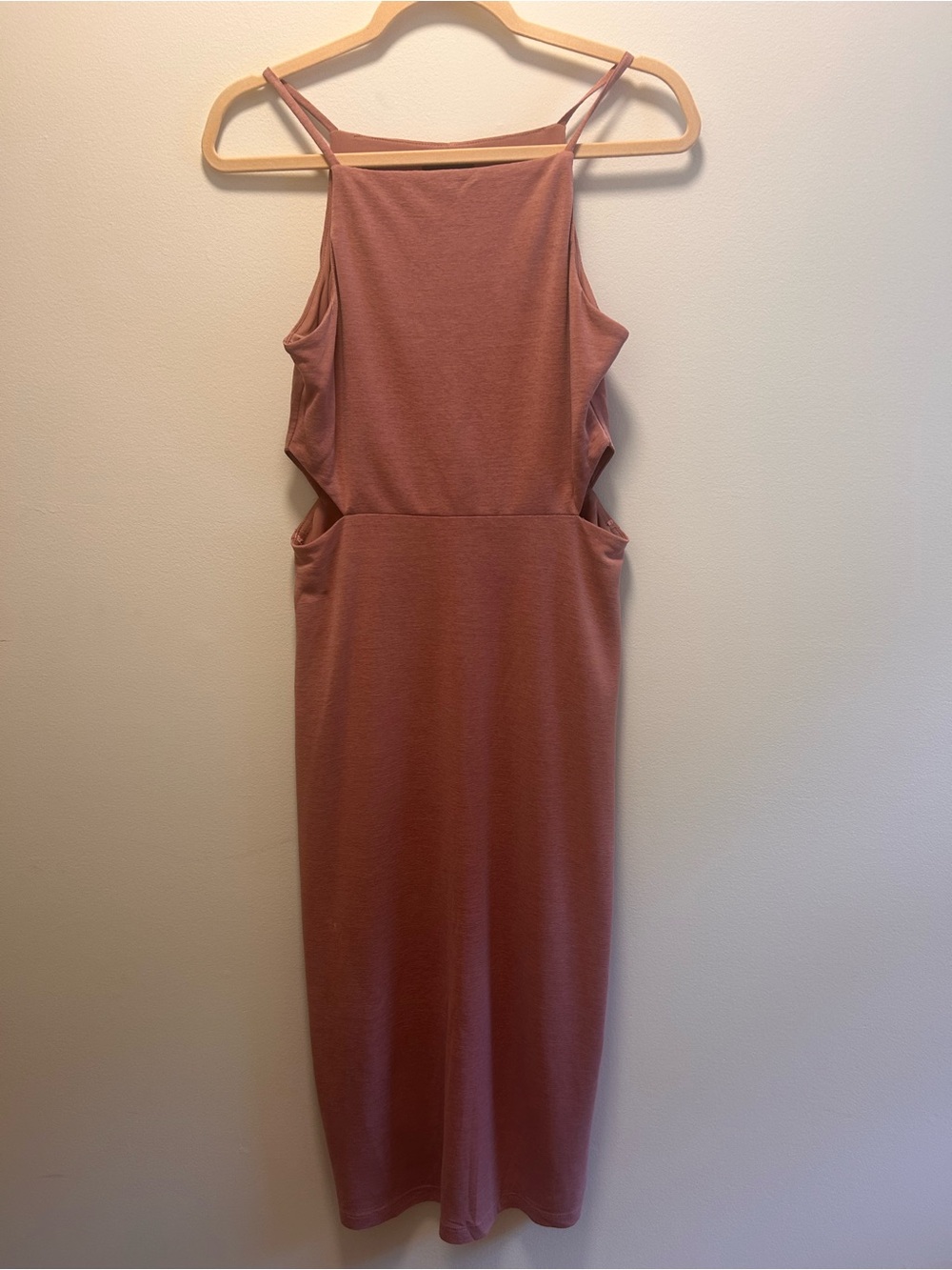 Topshop Midi Dress in Dusty Rose
